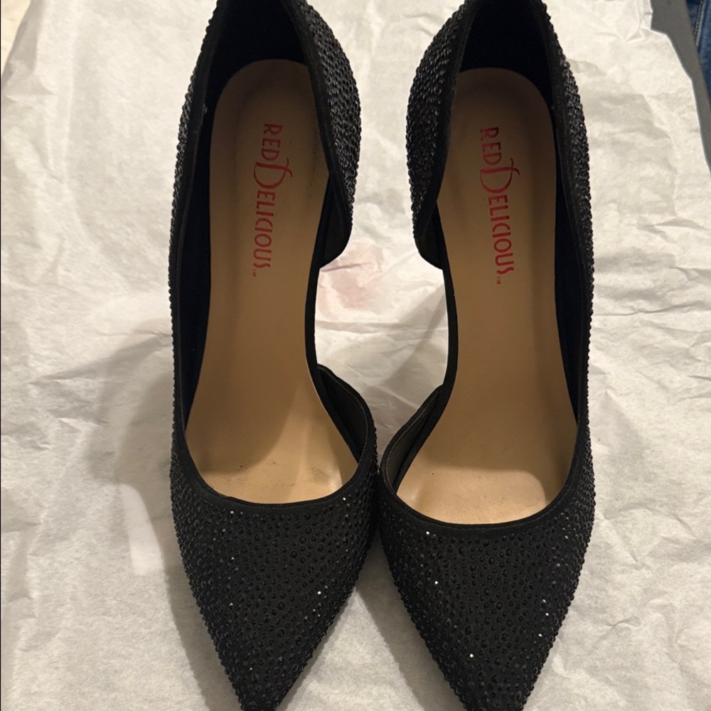 Delicious Black Sparkle Women's Heels